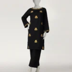 Black lawn embroidered co-ord set 2