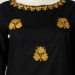 Black lawn embroidered co-ord set 3
