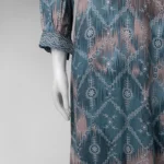 Blue lawn printed unstitched 3pc 3
