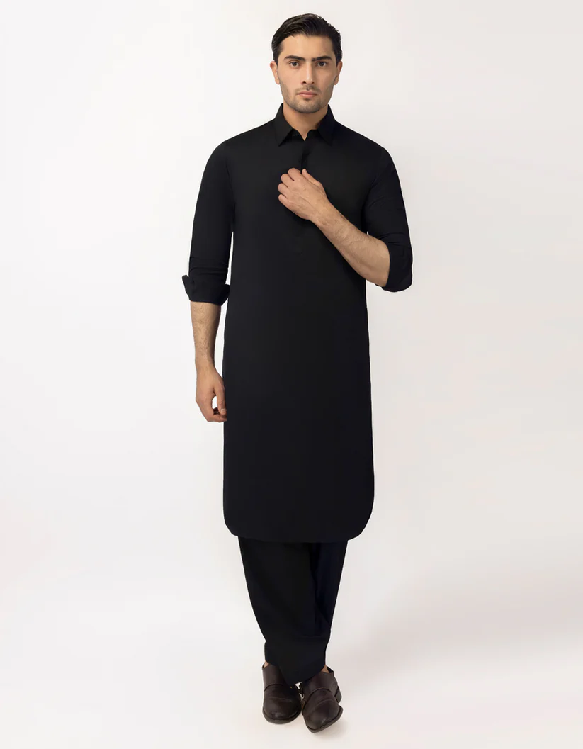 Black unstitched fabric