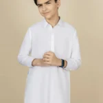 White plain kameez shalwar 2